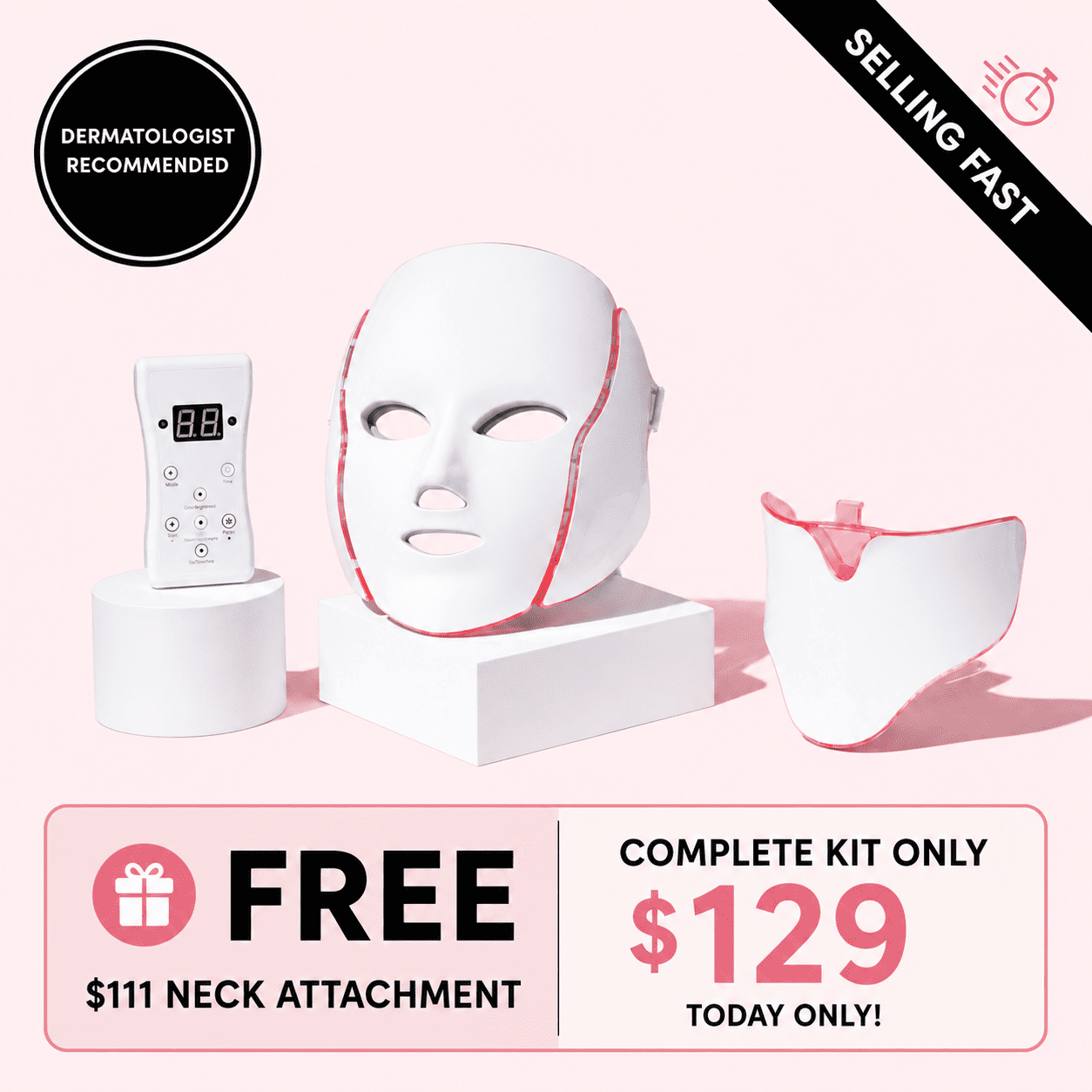 LINEN SKIN LumiMask Pro™ Advanced LED Face & Neck Rejuvenation Mask